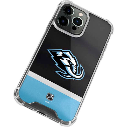 NHL Utah Mammoth Striped Jersey iPhone 14 Pro Clear Case